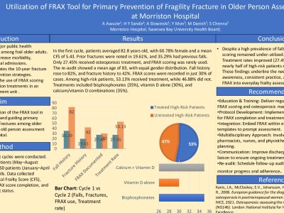 Utilisation Of FRAX Tool For Primary Prevention Of Fragility Fracture In Older Person Assessment Unit At Morriston Hospital poster preview image
