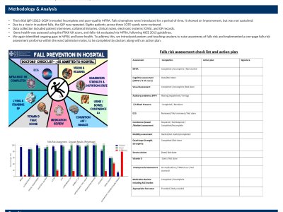 Improving the number of inpatient falls by introducing inpatient falls risk assessment by doctors in geriatric wards. poster preview image