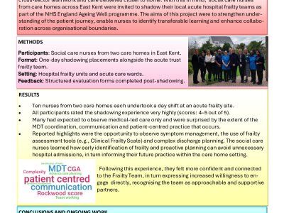 Shadowing Experiences for Care Home Nurses in East Kent poster preview image