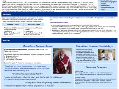 Continuous subcutaneous infusion of furosemide for treatment of decompensated heart failure in frail older people in a Hospital poster preview image