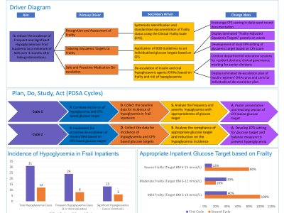Frailty-adjusted Inpatient Glycaemic Targets for Preventing Hypoglycaemia: Quality Improvement Project poster preview image