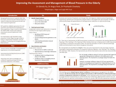 Quality Improvement Project: Improving the Assessment and Management of Blood Pressure in the Elderly  poster preview image