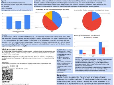 ISiTO - Improving Sight Therapy for Older-people - A Quality Improvement Project (QIP) at a Tertiary Hospital poster preview image