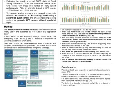 Developing a Clinical Frailty Scale Patient-Led Scoring Toolkit at Royal Surrey Foundation Trust poster preview image