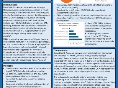A review of bone health assessment on an Older Person's Acute Medical Unit poster preview image