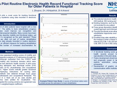 A Pilot Routine Electronic Health Record Functional Tracking Score for Older Patients in Hospital  poster preview image