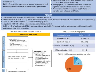 Identification of frailty in the perioperative care setting using the Clinical Frailty Scale: a single-centre audit poster preview image