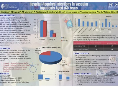 Hospital-Acquired Infections in Older Vascular Inpatients (≥60 Years): A Single Center Cohort Study and outcomes analysis poster preview image