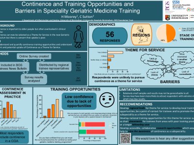 Continence and Training Opportunities and Barriers in Speciality Geriatric Medicine Training poster preview image