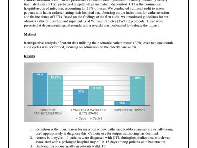 A clinical audit looking into inpatient catheters in a District General Hospital in the Southwest poster preview image
