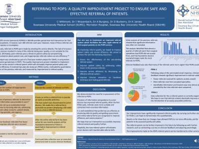 Referring to POPS: a quality improvement project to ensure safe and effective referral of patients.  poster preview image