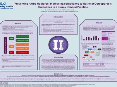 Preventing future fractures; Increasing compliance to National Osteoporosis Guidelines in a Surrey General Practice poster preview image