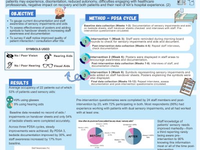 Improving Staff Awareness on elderly patients' sensory needs on Geriatric Ward. poster preview image
