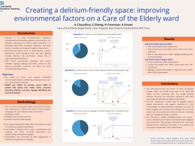Creating a delirium-friendly space: improving environmental factors on a Care of the Elderly ward poster preview image