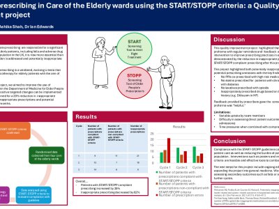  Optimising prescribing in Care of the Elderly wards using the START/STOPP criteria: a Quality Improvement Project poster preview image