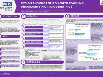 Design and Pilot of a Six Week Teaching Programme in Cardiogeriatrics poster preview image