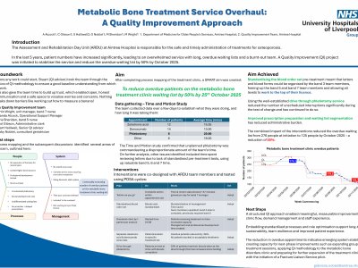 Metabolic Bone Treatment Service Overhaul: A Quality Improvement Approach poster preview image
