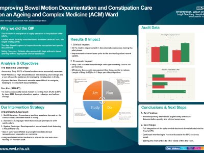 Improving bowel motion documentation and constipation care on an Ageing and Complex Medicine (ACM) ward poster preview image