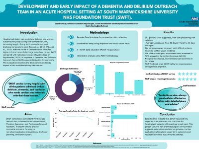 Development and early impact of a Dementia and Delirium Outreach Team in an acute hospital setting poster preview image