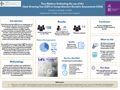 Time Matters: Evaluating the use of the Clock Drawing Test in Comprehensive Geriatric Assessments poster preview image