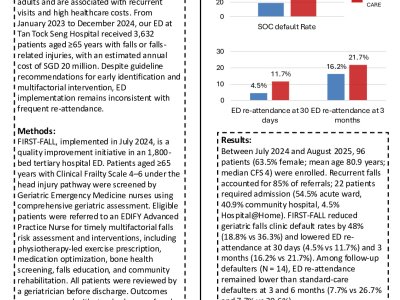 FIRST-FALL: Falls Identification, Risk Stratification and Timely Intervention for Older Adults in the Emergency Department poster preview image