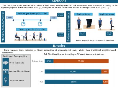 Stratification of fall risk in older adults according to different mobility and postural balance tests poster preview image