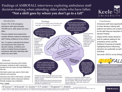 Findings of interviews exploring ambulance staff decision-making when attending older adults who have fallen - AMBOFALL poster preview image