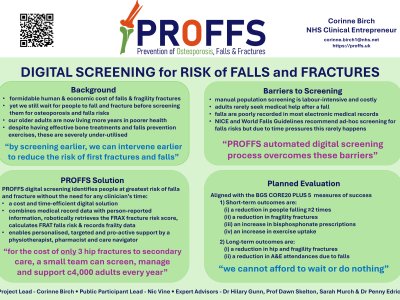 Prevention of Osteoporosis Falls and Fractures (PROFFS): Automated Digital Screening and Proactive Intervention in Primary Care poster preview image