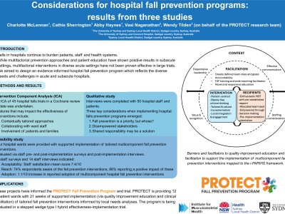  Considerations for hospital fall prevention programs: results from three studies poster preview image