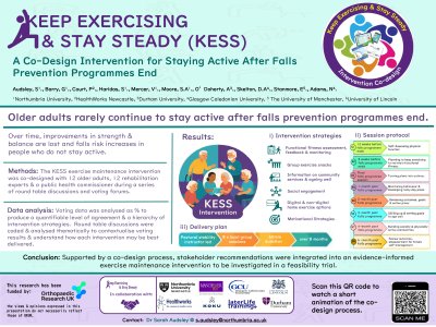 Keep Exercising & Stay Steady: Co-design of an Exercise Maintenance Intervention for People Exiting Falls Prevention Programmes poster preview image