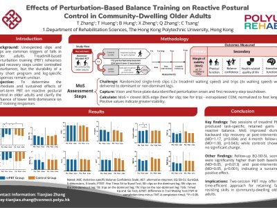 Effects of Perturbation-Based Balance Training on Reactive Postural Control in Community-Dwelling Older Adults poster preview image