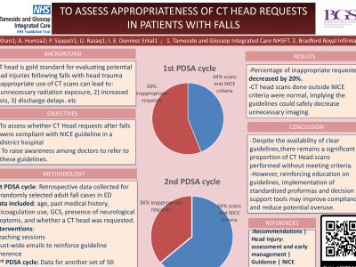 To assess appropriateness of CT Head Scan requests in Patients attending the hospital with Falls poster preview image