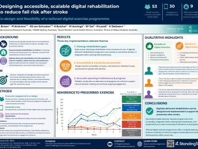 Designing accessible, scalable digital rehabilitation to reduce fall risk after stroke poster preview image