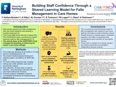 Building Staff Confidence Through a Shared Learning Model for Falls Management in Care Homes poster preview image