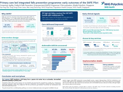 Primary care led integrated falls prevention programme: early outcomes of the SAFE Pilot poster preview image