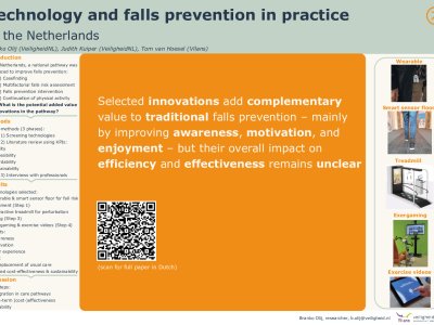 Technology and falls prevention in practice, in the Netherlands poster preview image