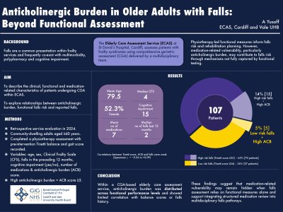 Anticholinergic burden in older adults with falls: beyond functional assessment poster preview image