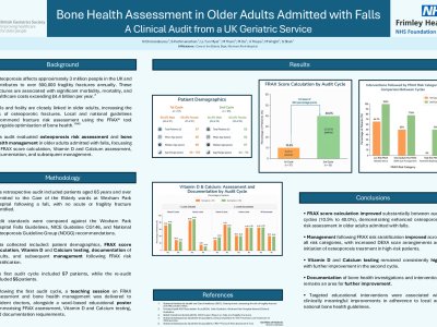 Bone Health Assessment in Older Adults Admitted with Falls: A Clinical Audit from a UK Geriatric Service poster preview image