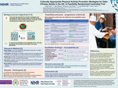 Culturally Appropriate Physical Activity Promotion Strategies for Older    Chinese Adults in the UK: A Feasibility Randomised Controlled Trial poster preview image