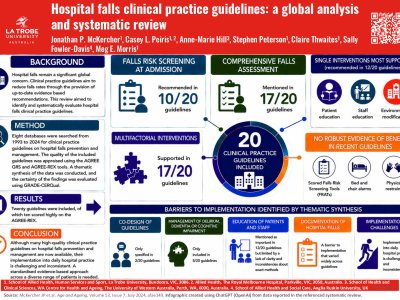 Hospital falls clinical practice guidelines: a global analysis and systematic review poster preview image