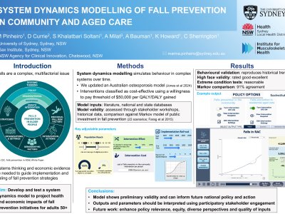 System dynamics modelling of fall prevention in community and aged care  poster preview image