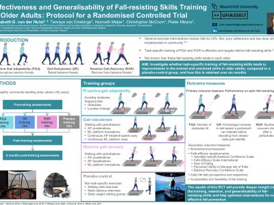 Effectiveness and Generalisability of Fall-resisting Skills Training in Older Adults: Protocol for a Randomised Controlled Trial poster preview image