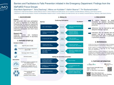 Barriers and Facilitators to Secondary Falls Prevention After an ED Fall: Findings From the iSeFallED Focus Groups poster preview image