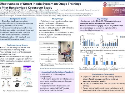 Effectiveness of Smart Insole System on Otago Training: A Pilot Randomized Crossover Study poster preview image