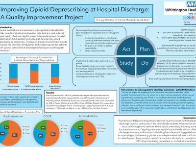 Improving Opioid Deprescribing at Hospital Discharge: A Quality Improvement Project poster preview image
