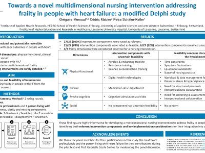Towards a novel multidimensional nursing intervention addressing frailty in people with heart failure: a modified Delphi study poster preview image