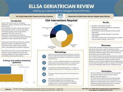 ELLSA Geriatrician Review - Setting Up a Service at the Glasgow Royal Infirmary poster preview image