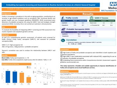 Embedding Sarcopenia Screening and Assessment in Routine Geriatric Services at a District General Hospital poster preview image