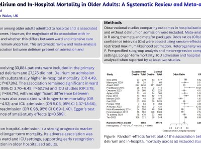 Admission Delirium and In-Hospital Mortality in Older Adults: A Systematic Review and Meta-analysis poster preview image