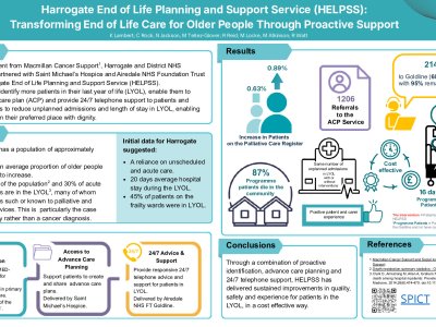 Harrogate End of Life Planning and Support Service ? transforming end of life care for older people through proactive support poster preview image